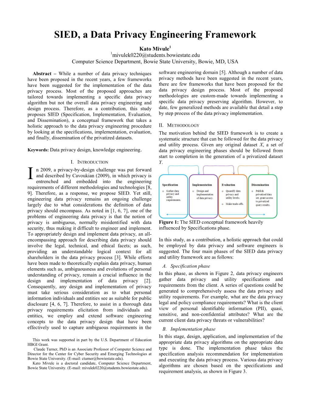 SIED, a Data Privacy Engineering Framework