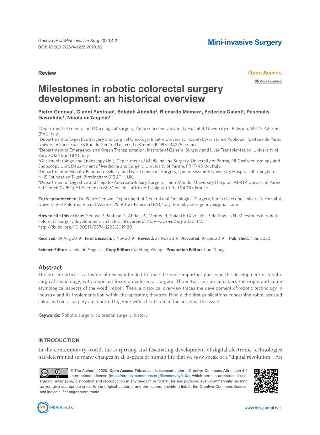 Milestones in Robotic Colorectal Surgery Development: an Historical Overview