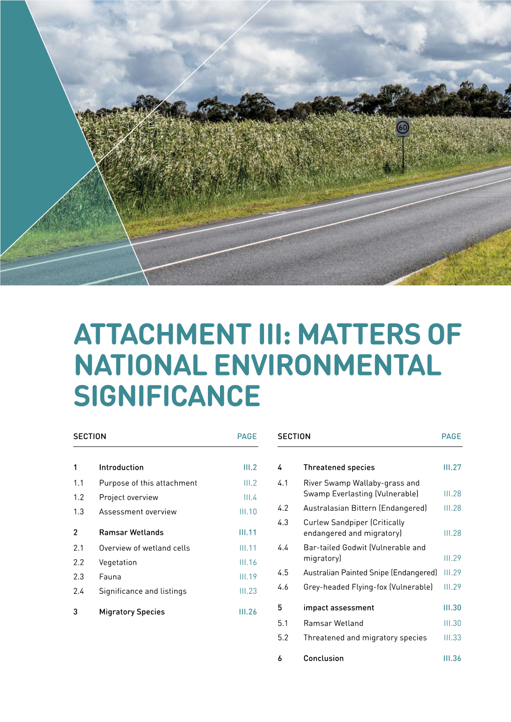 Attachment Iii: Matters of National Environmental Significance