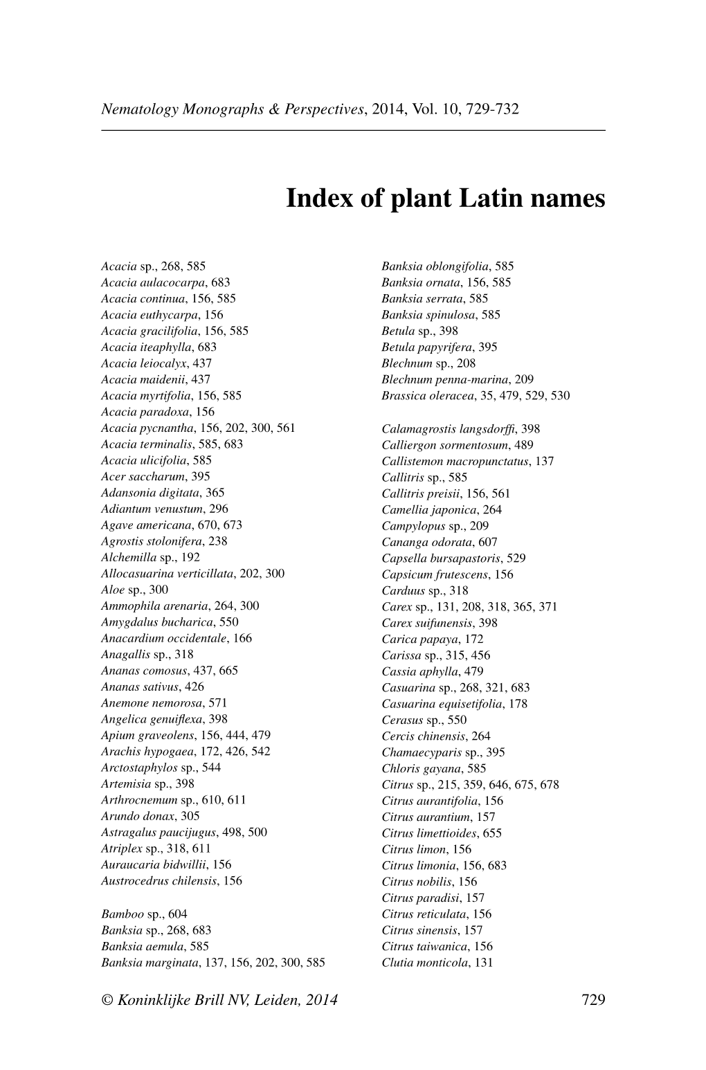 Of Plant Latin Names