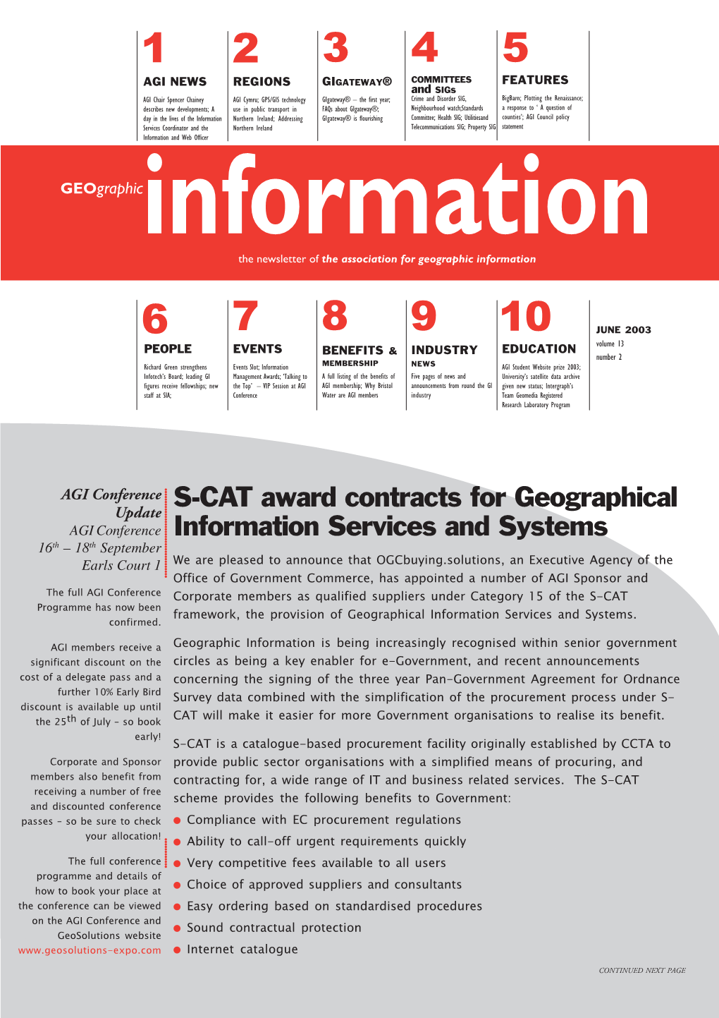 S-CAT Award Contracts for Geographical Information Services and Systems