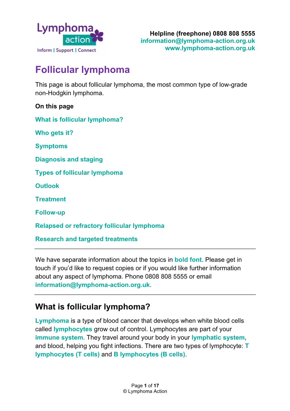 Follicular Lymphoma