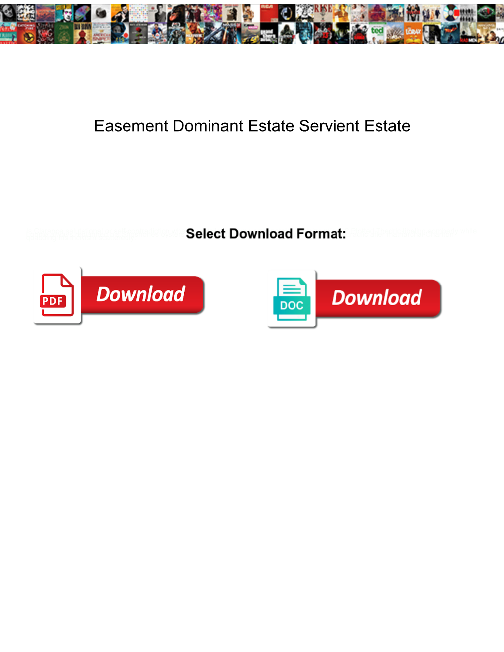 Easement Dominant Estate Servient Estate