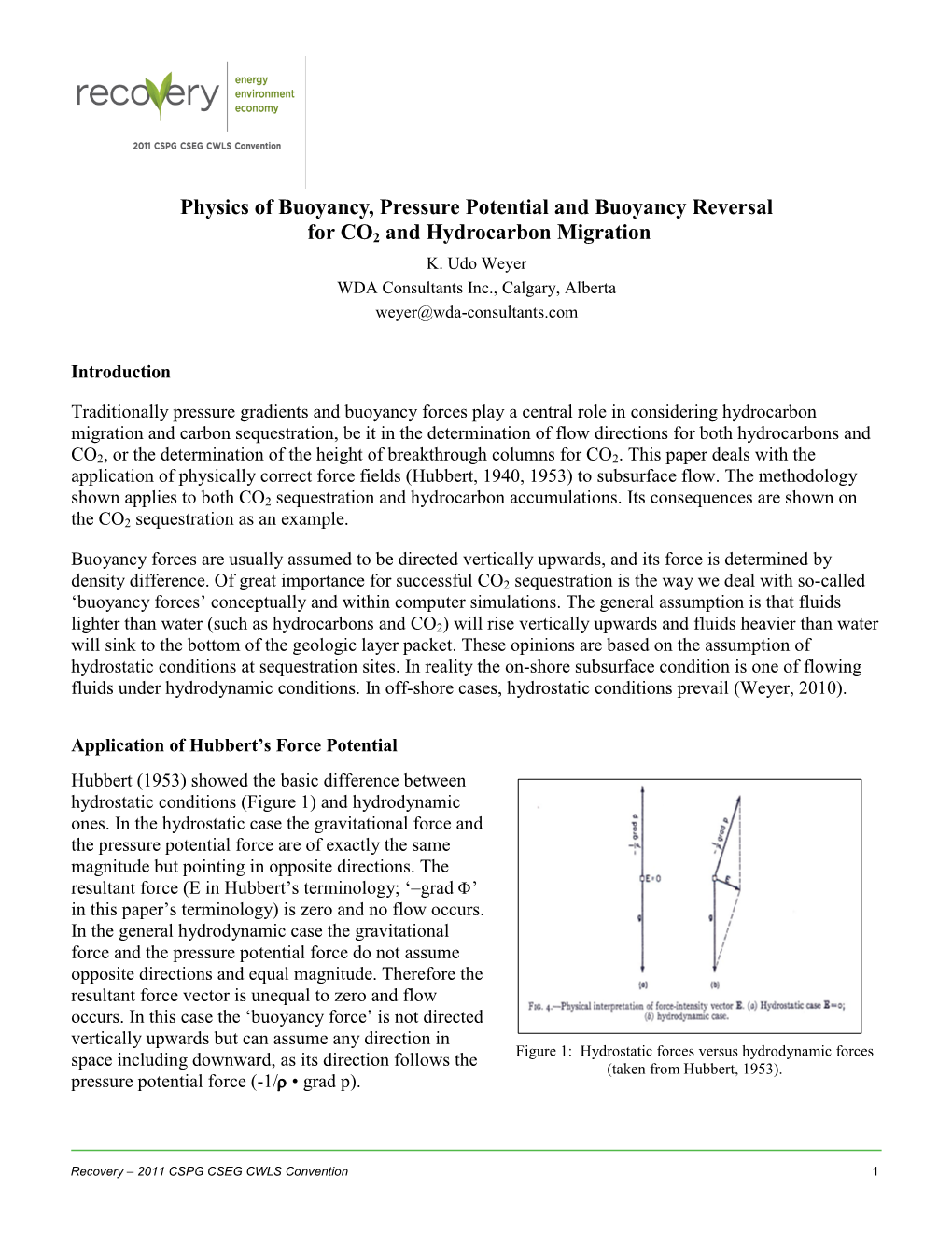 Physics of Buoyancy, Pressure Potential and Buoyancy Reversal for CO2 and Hydrocarbon Migration K