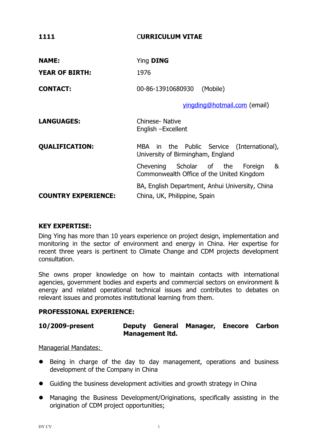 Curriculum Vitae s515