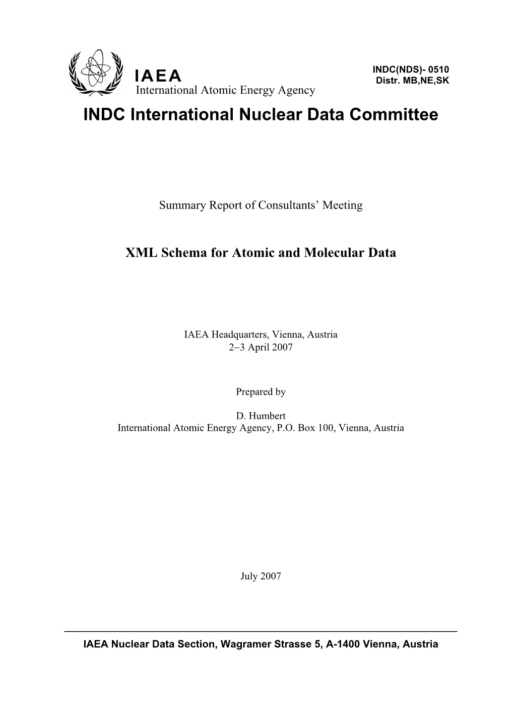 INDC International Nuclear Data Committee