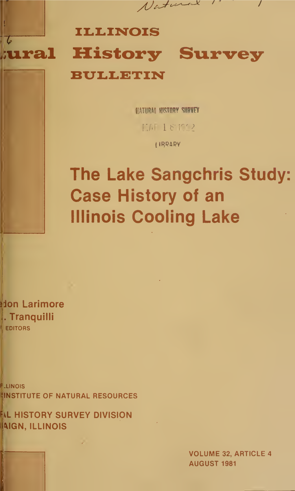 The Lake Sangchris Study: Case History of an Illinois Cooling Lake