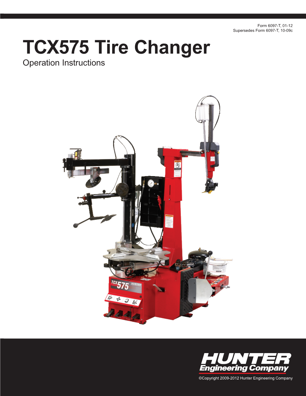 TCX575 Tire Changer Operation Instructions