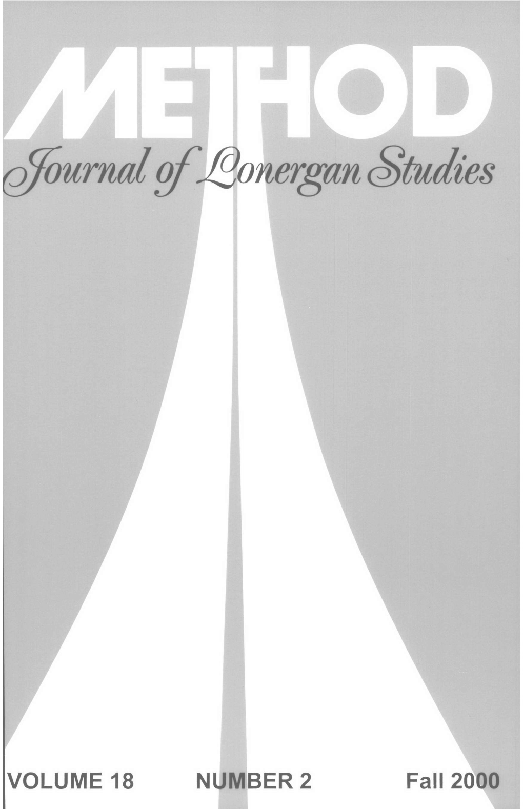 Method: Journal of Lonergan Studies, Vol. 18, No. 2