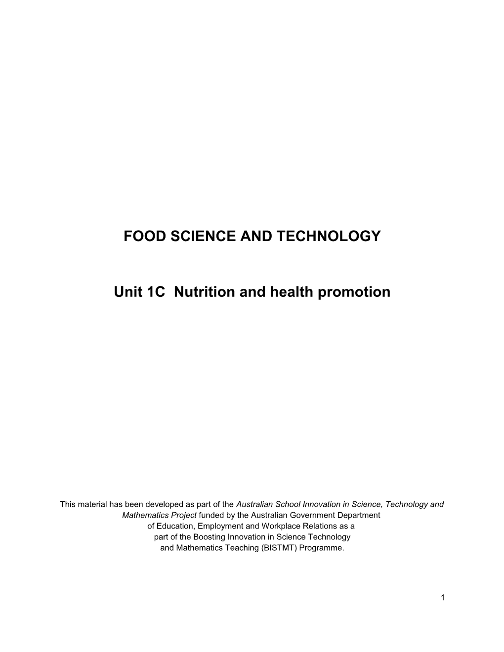 Food Science and Technology s2