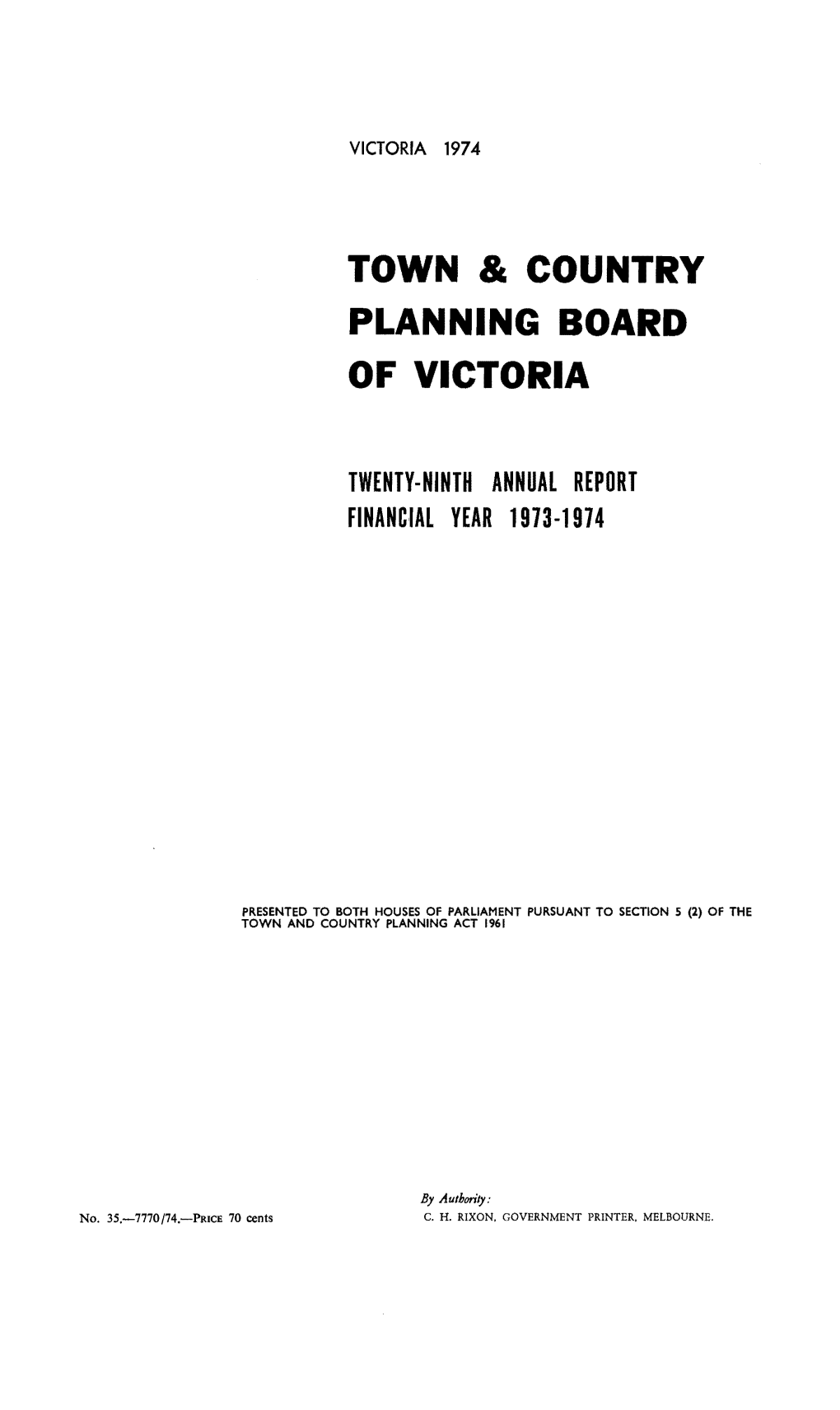 Town & Country Planning Board of Victoria