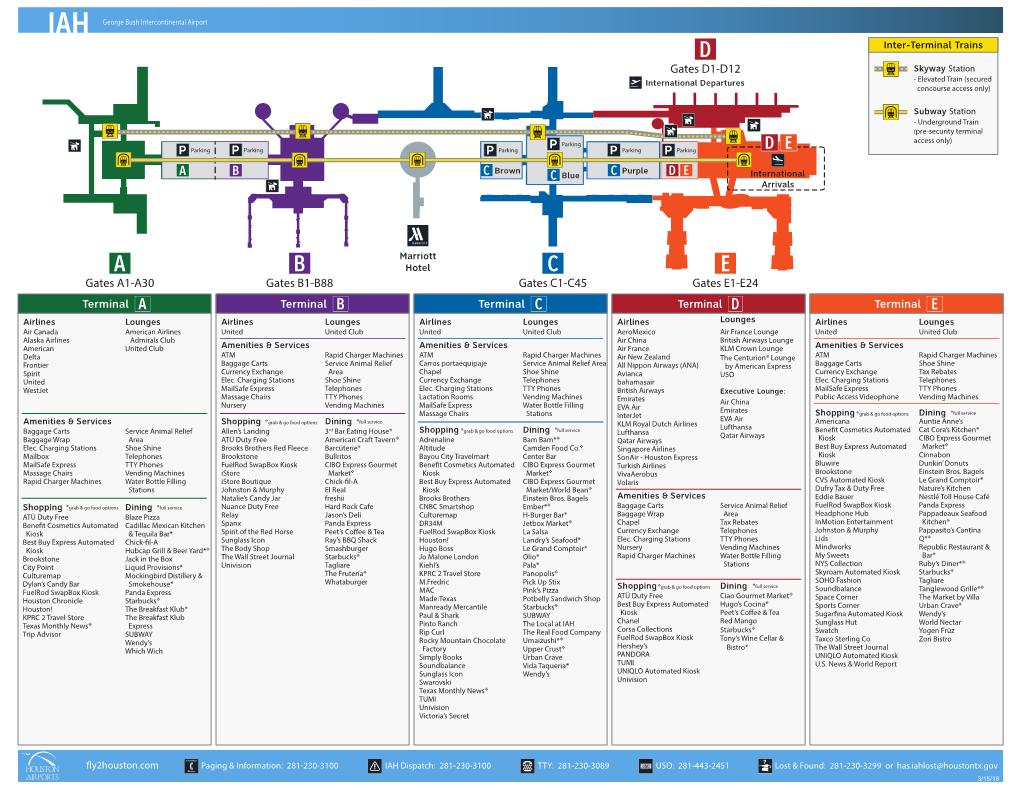 IAH-Airport Directory-Printable-3-15-18