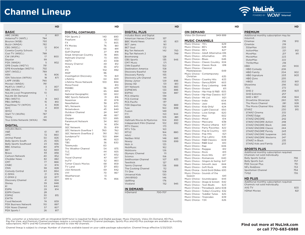 Channel Guide