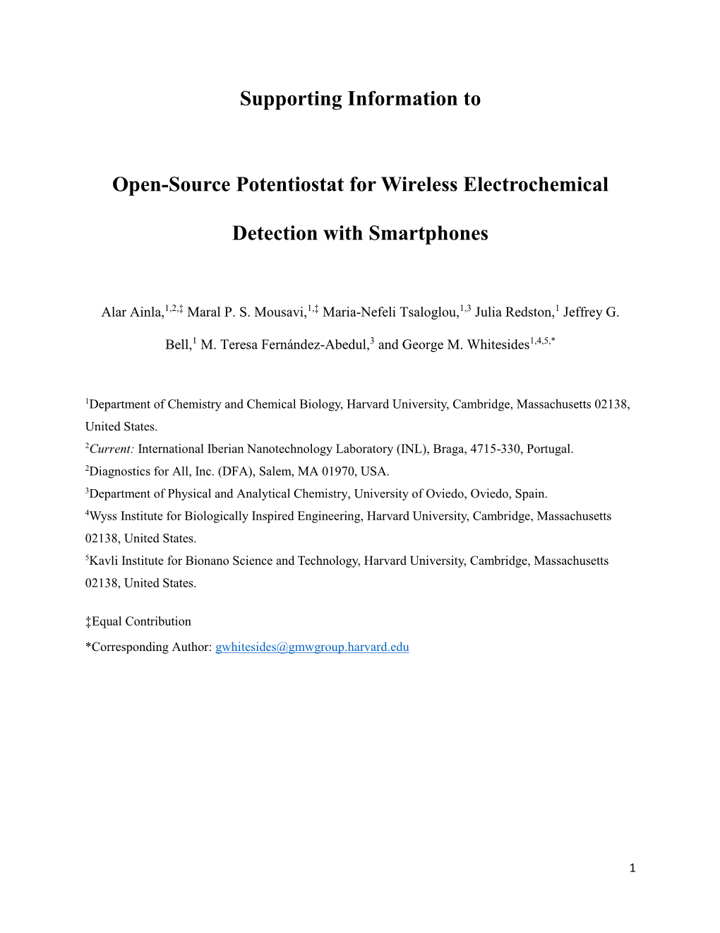 Supporting Information to Open-Source Potentiostat For