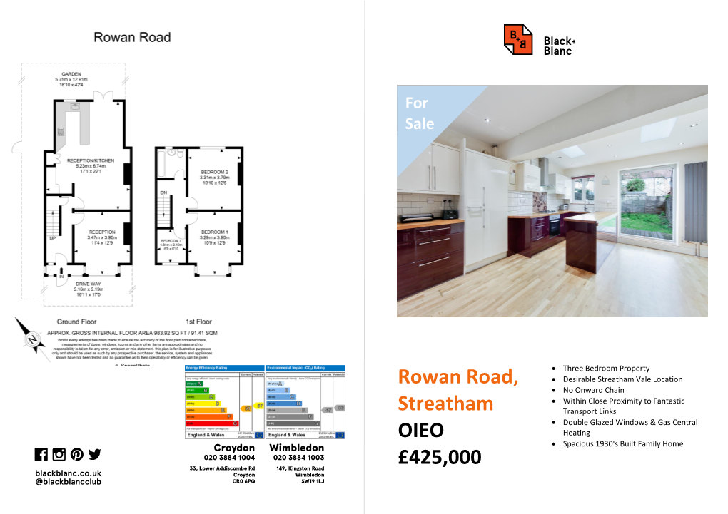 Rowan Road, Streatham OIEO £425,000