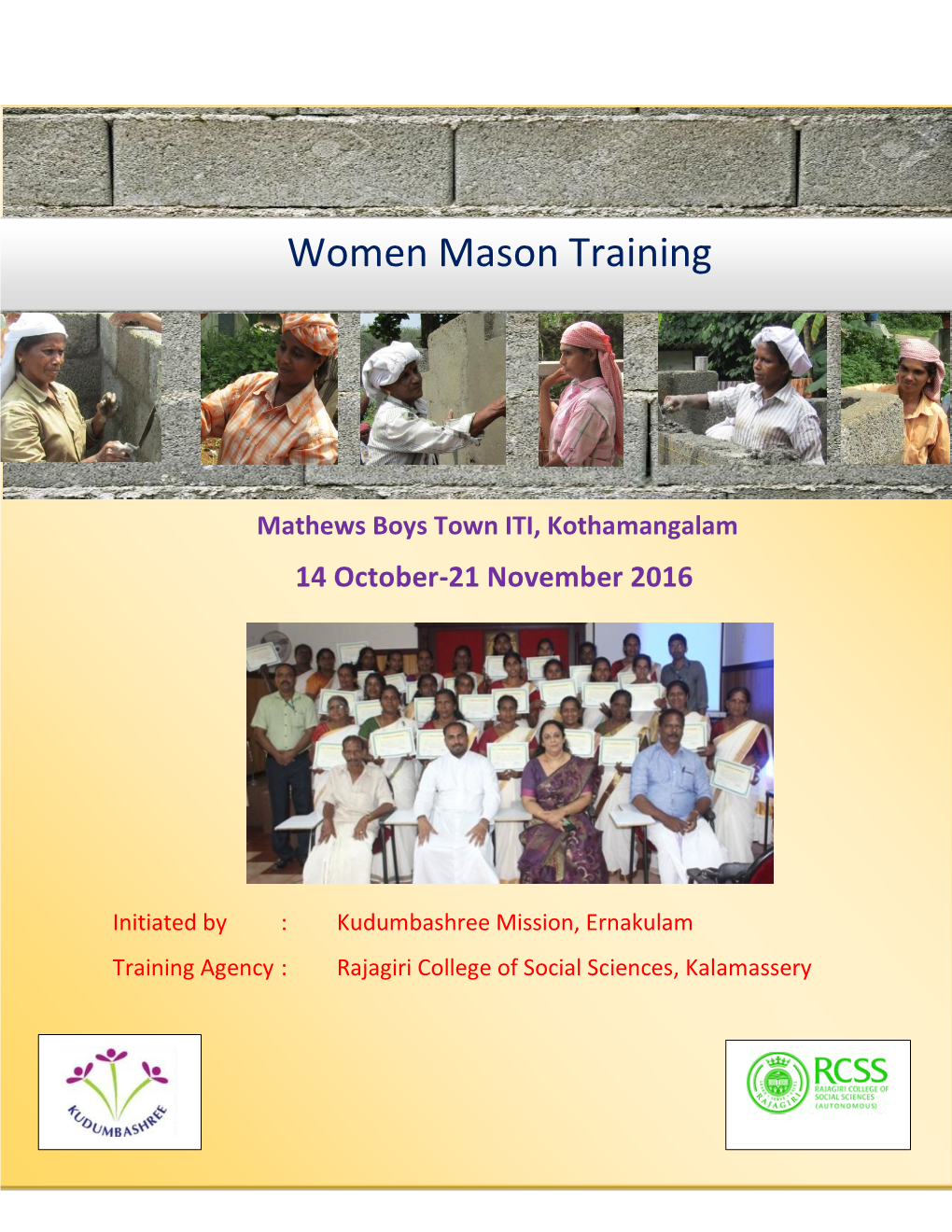 Women Mason Training