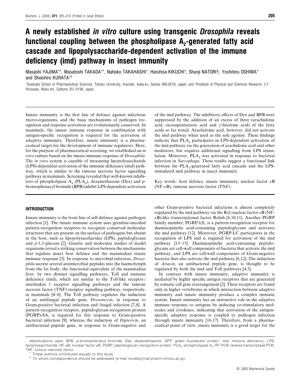 A Newly Established in Vitro Culture Using Transgenic Drosophila