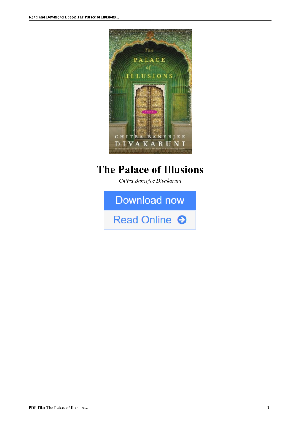 The Palace of Illusions by Chitra Banerjee Divakaruni