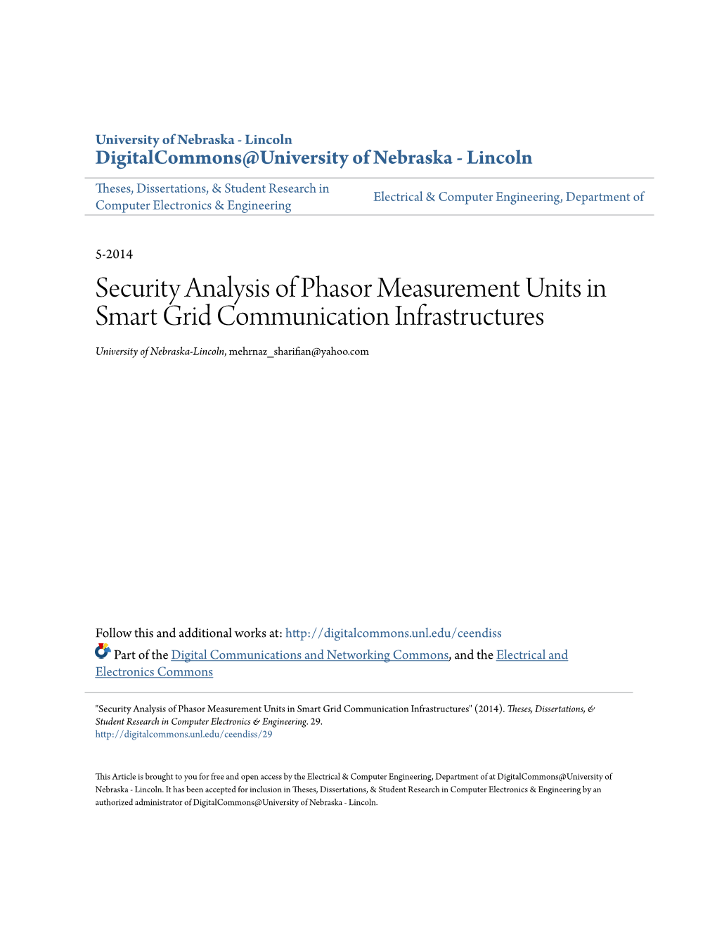 Security Analysis of Phasor Measurement Units in Smart Grid Communication Infrastructures