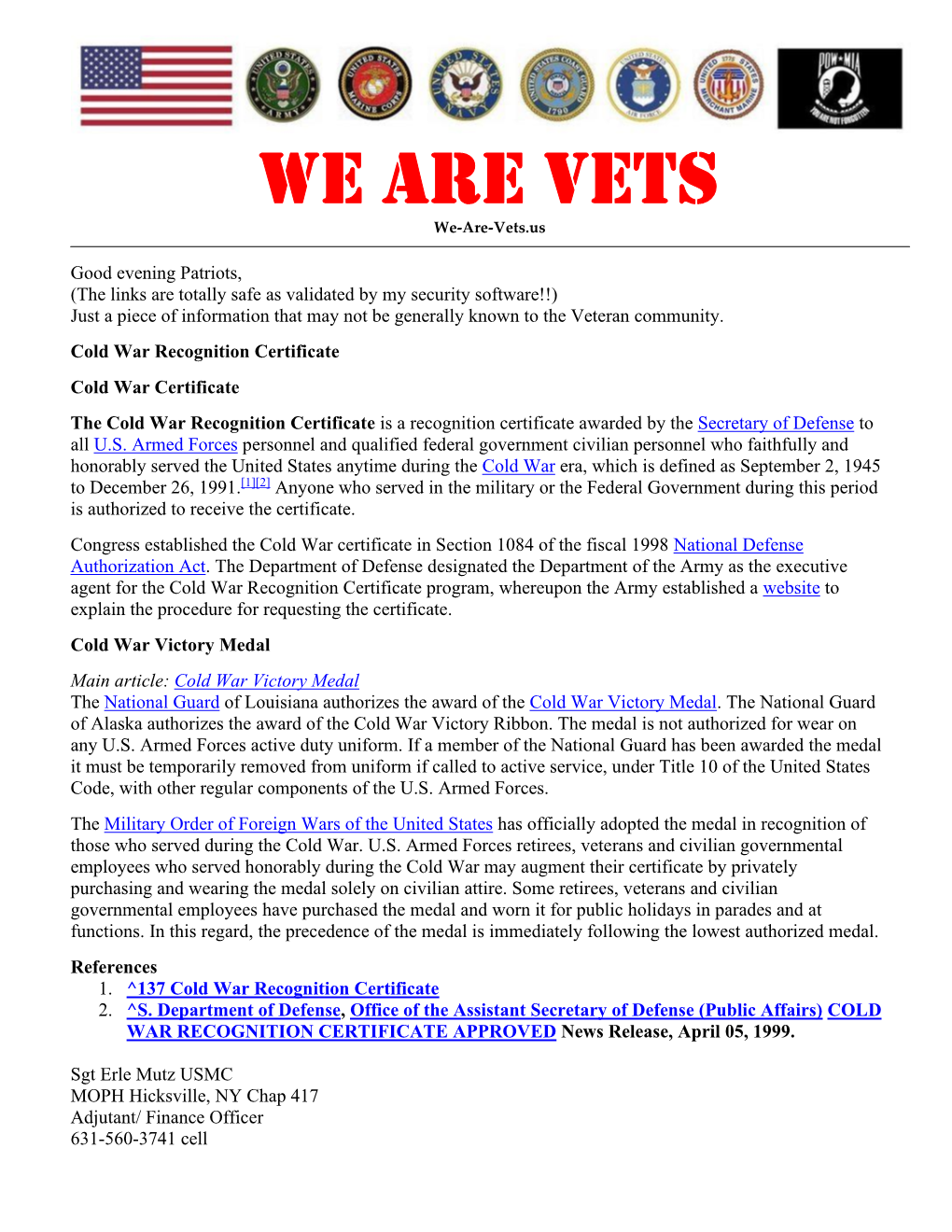 We Are Vets We-Are-Vets.Us