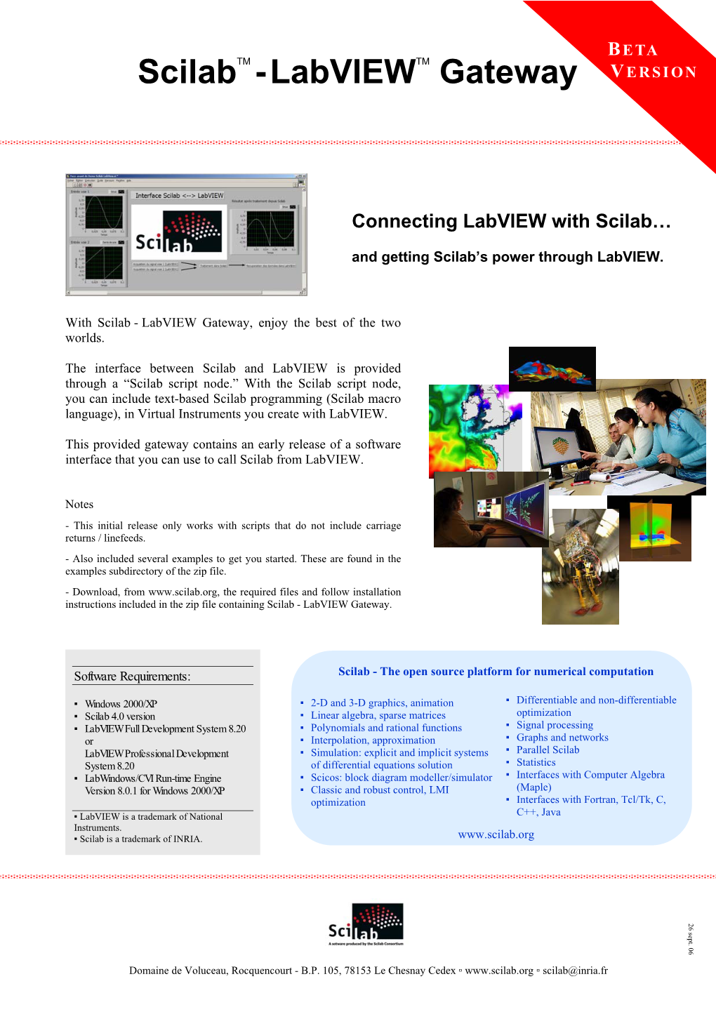 Scilabtm -Labview TM Gateway