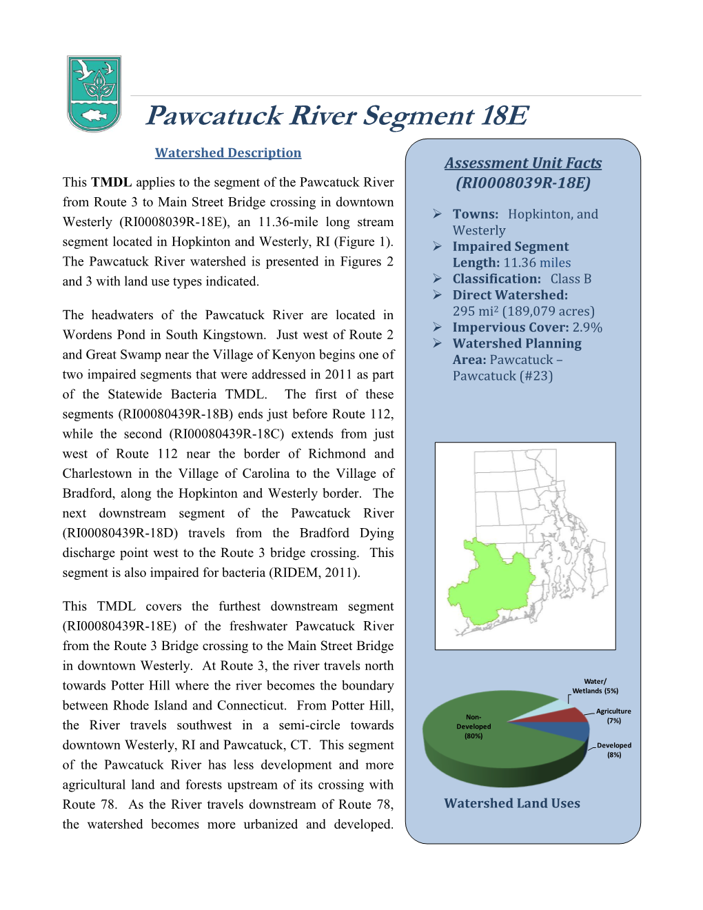 Pawcatuck River Segment 18E