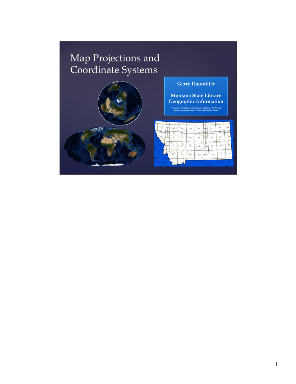 Projections and Coordinate Systems