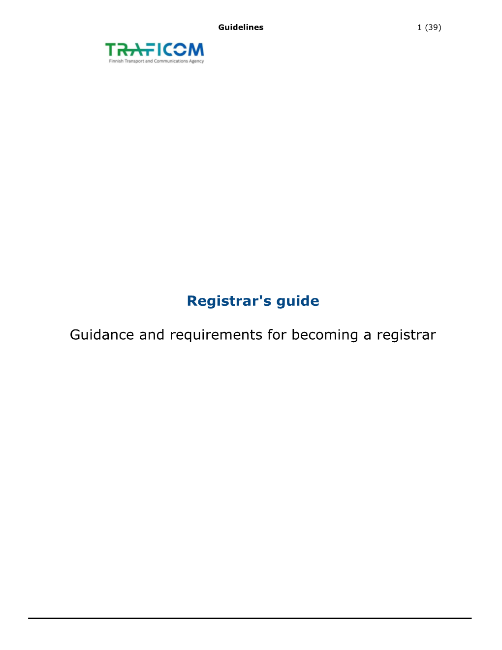 Registrar's Guide