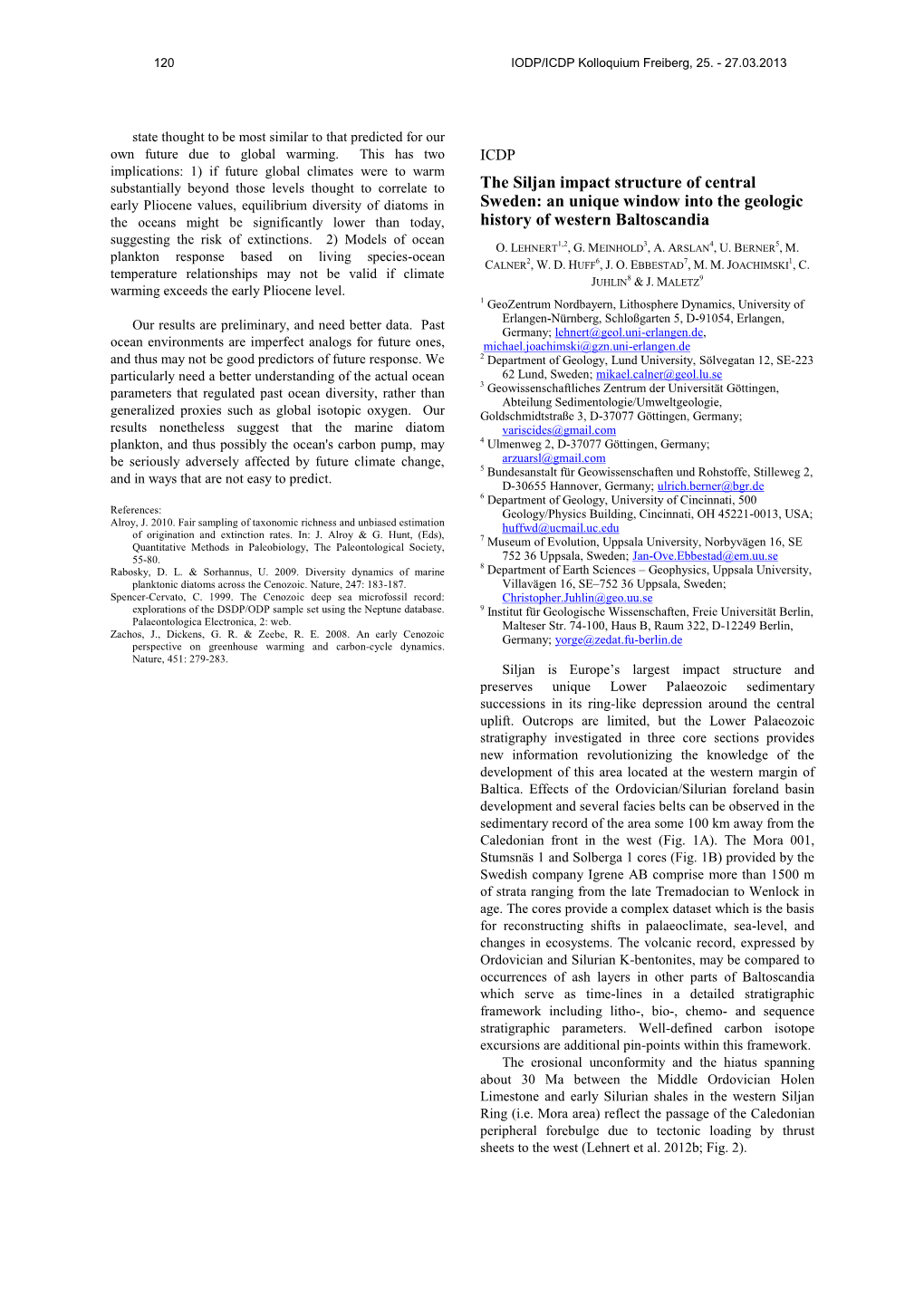 The Siljan Impact Structure of Central Sweden