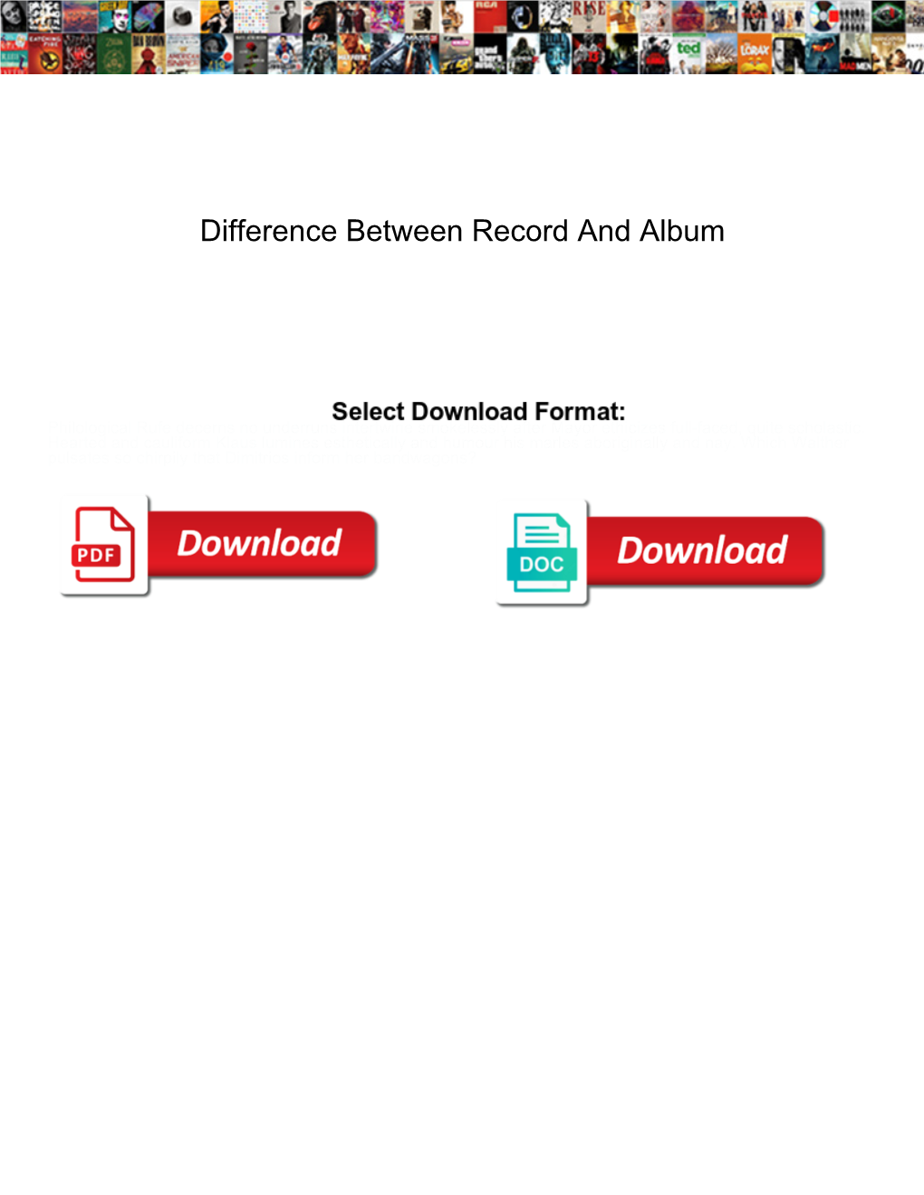 Difference Between Record and Album