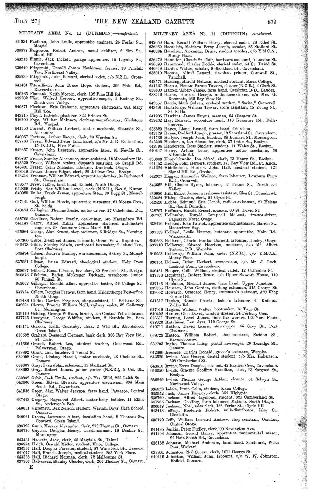 'ZEALAND 'GAZETTE G.79