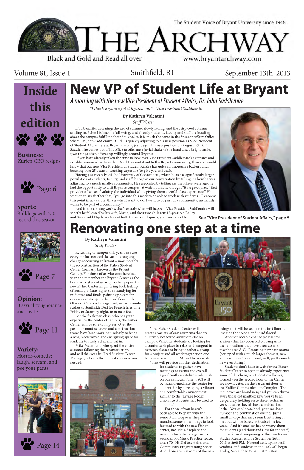 V. 81, Issue 1, September 13, 2013