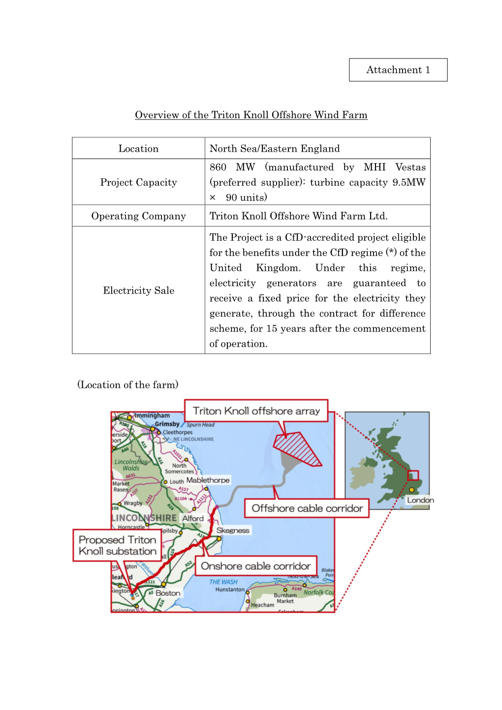 Overview of the Triton Knoll Offshore Wind Farm Location North Sea