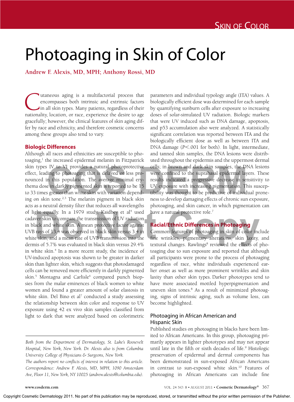 Photoaging in Skin of Color Andrew F