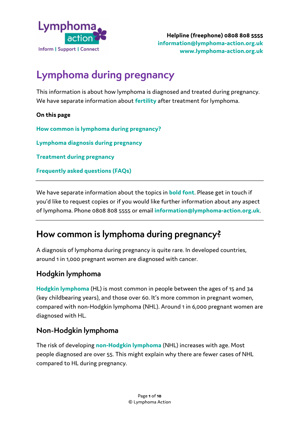 Lymphoma During Pregnancy