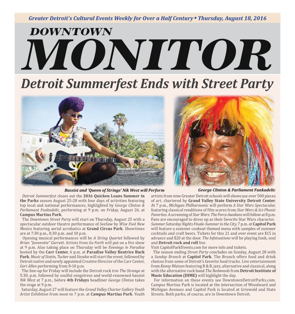 Detroit Summerfest Ends with Street Party