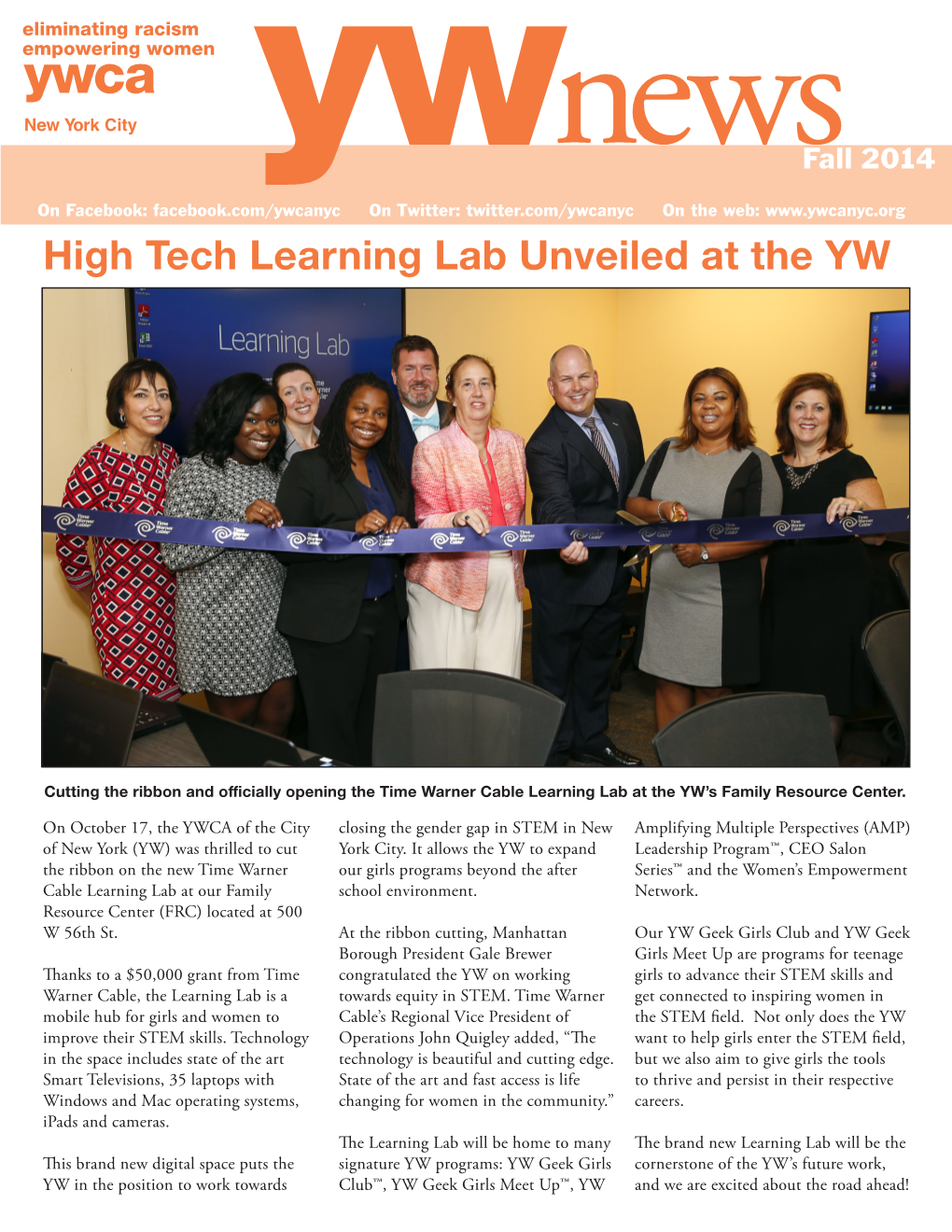 High Tech Learning Lab Unveiled at the YW