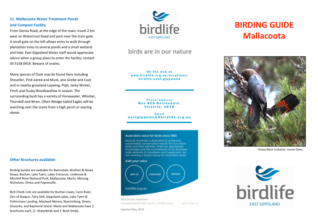 BIRDING GUIDE Mallacoota