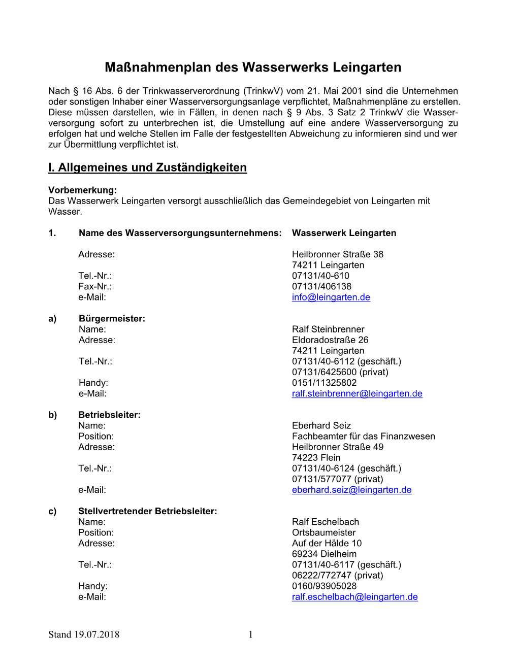 Maßnahmenplan Wasserwerk Leingarten (PDF-Datei)