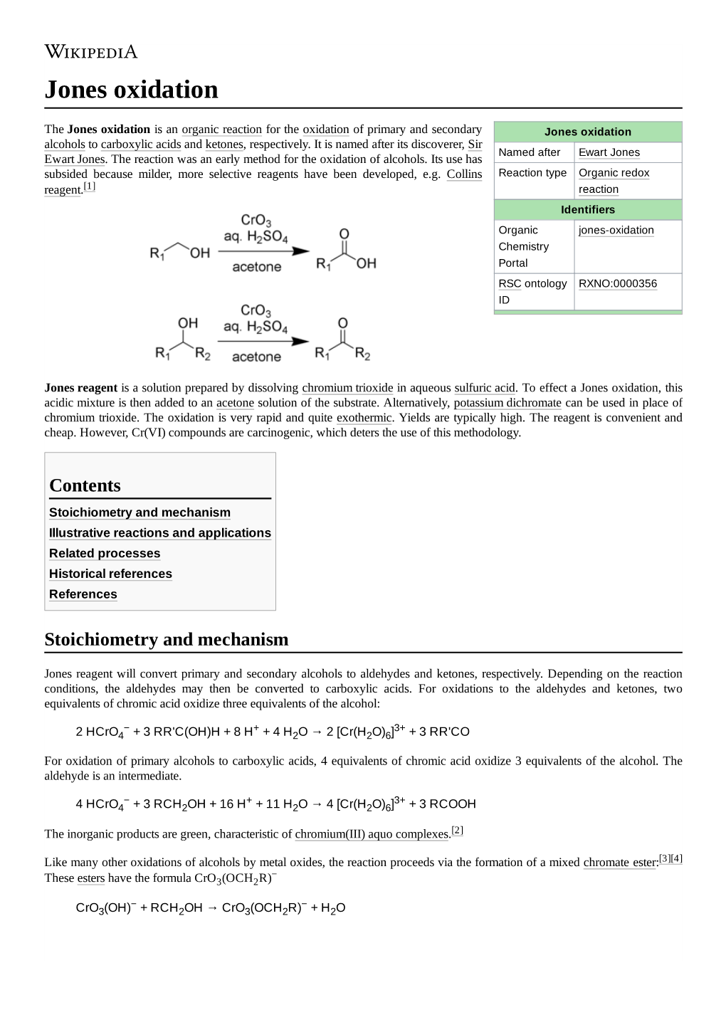 Jones Oxidation