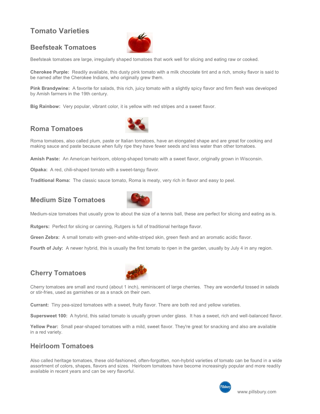 Tomato Varieties