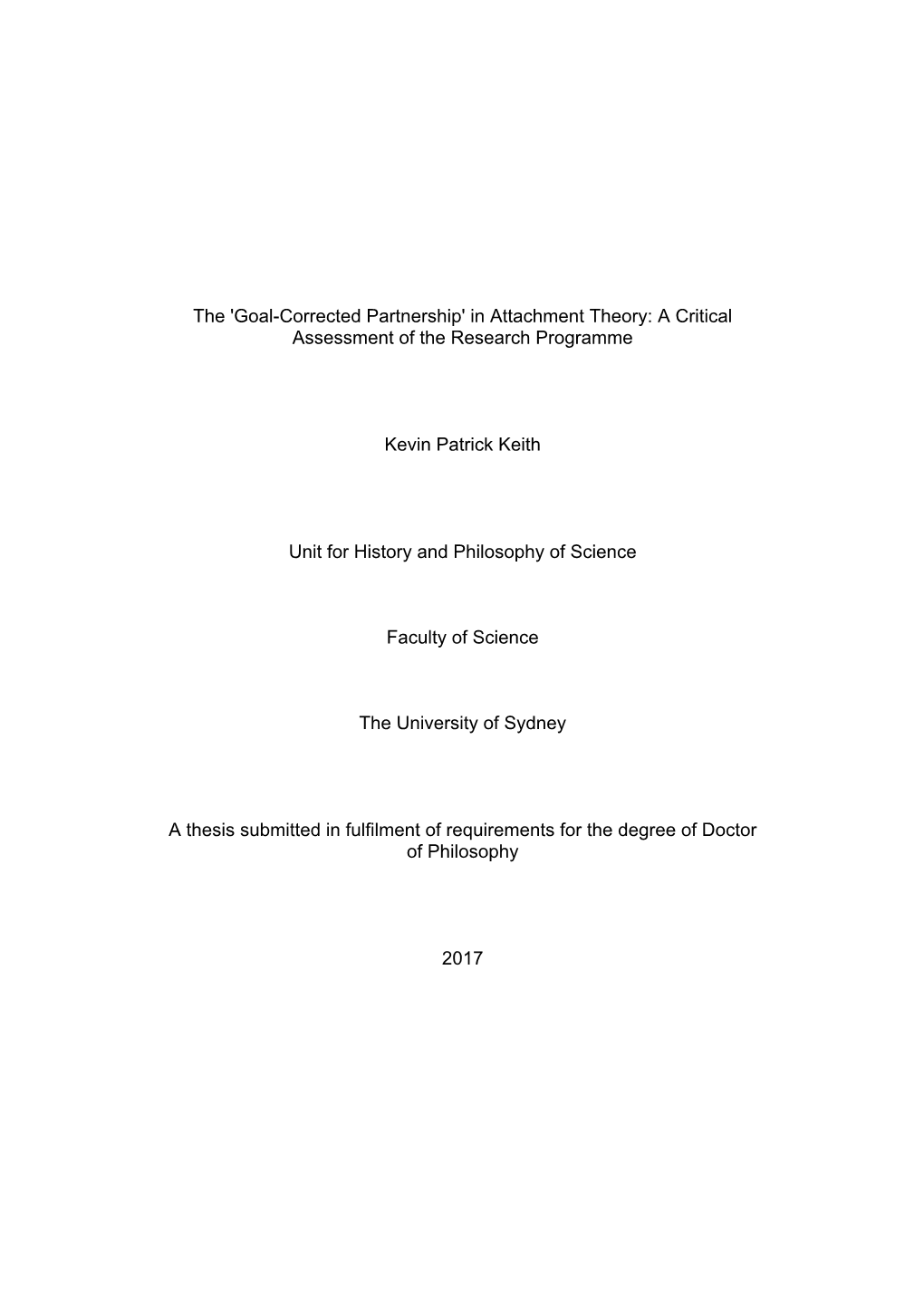 'Goal-Corrected Partnership' in Attachment Theory: a Critical Assessment of the Research Programme