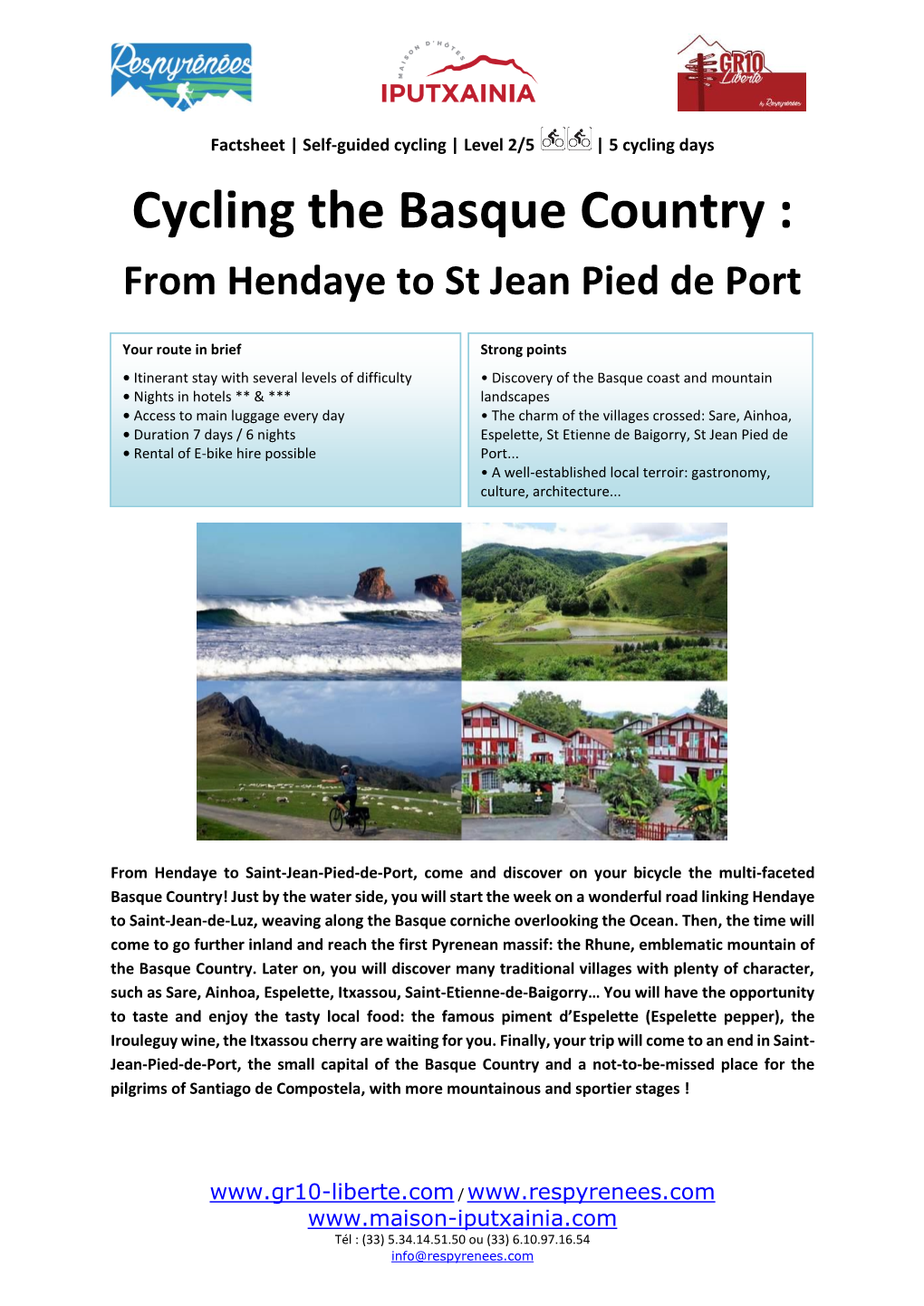 Cycling the Basque Country : from Hendaye to St Jean Pied De Port