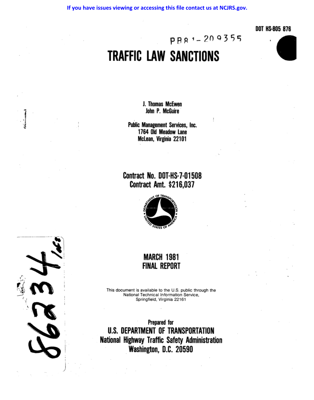 Traffic Law Sanctions