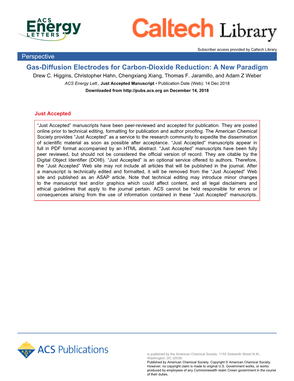 Gas-Diffusion Electrodes for Carbon-Dioxide Reduction: a New Paradigm Drew C