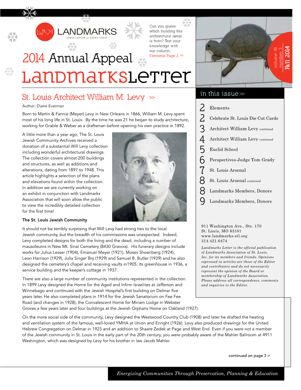 Landmarks Letter, Fall 2014