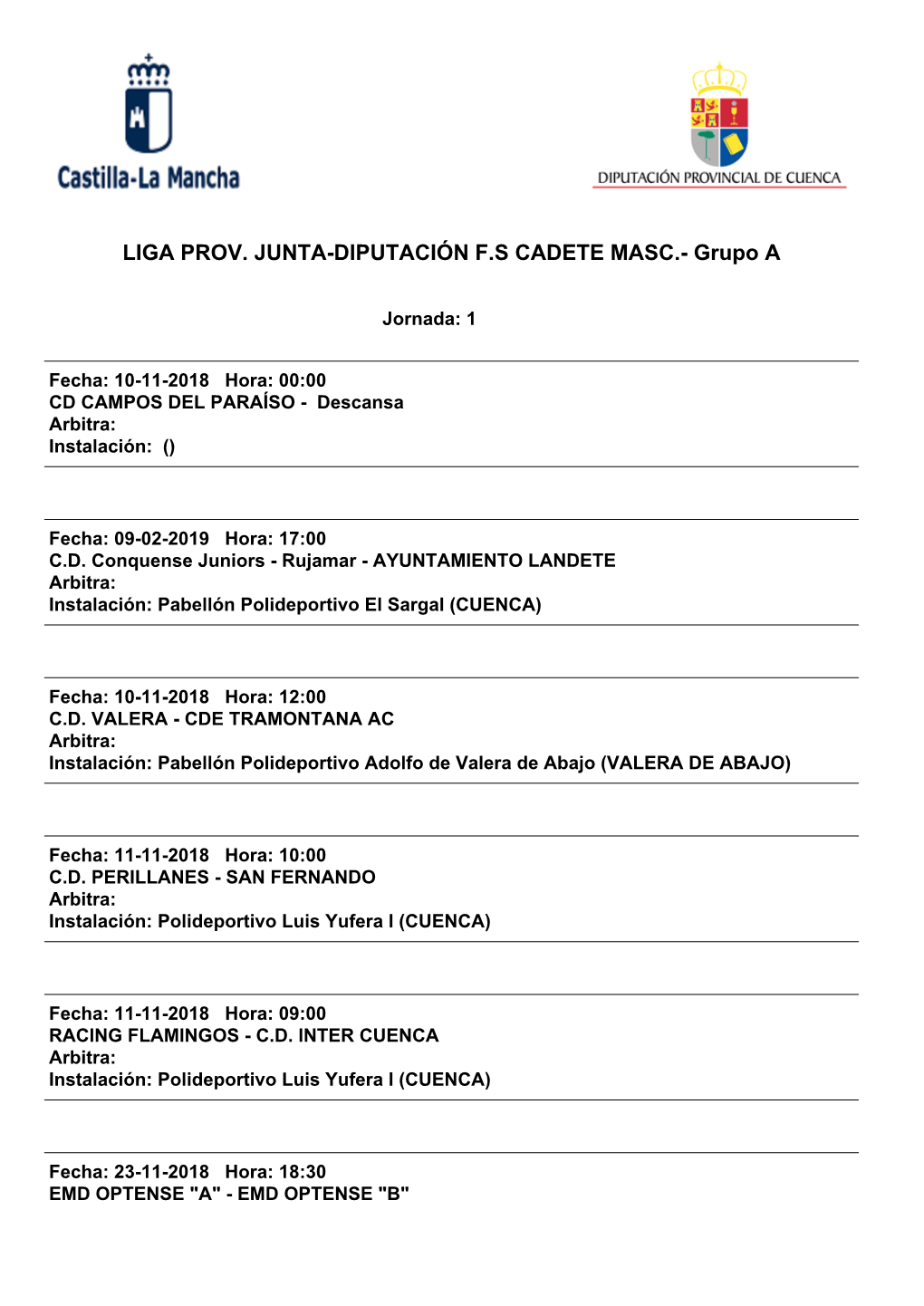 Liga Prov. Junta-Diputación Fs