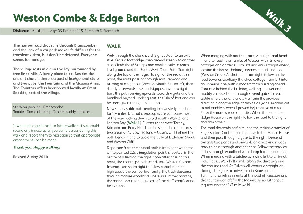 Weston Combe & Edge Barton