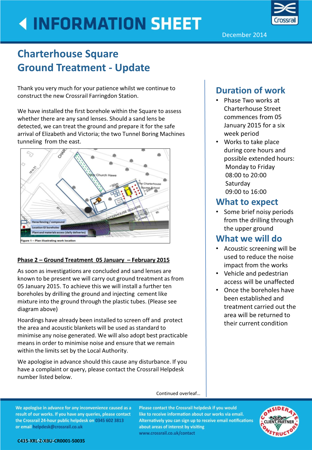 Charterhouse Square Ground Treatment - Update