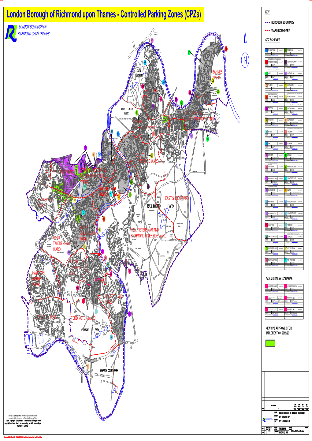 CPZ and Car Park Location Map (Pdf, 4469KB)